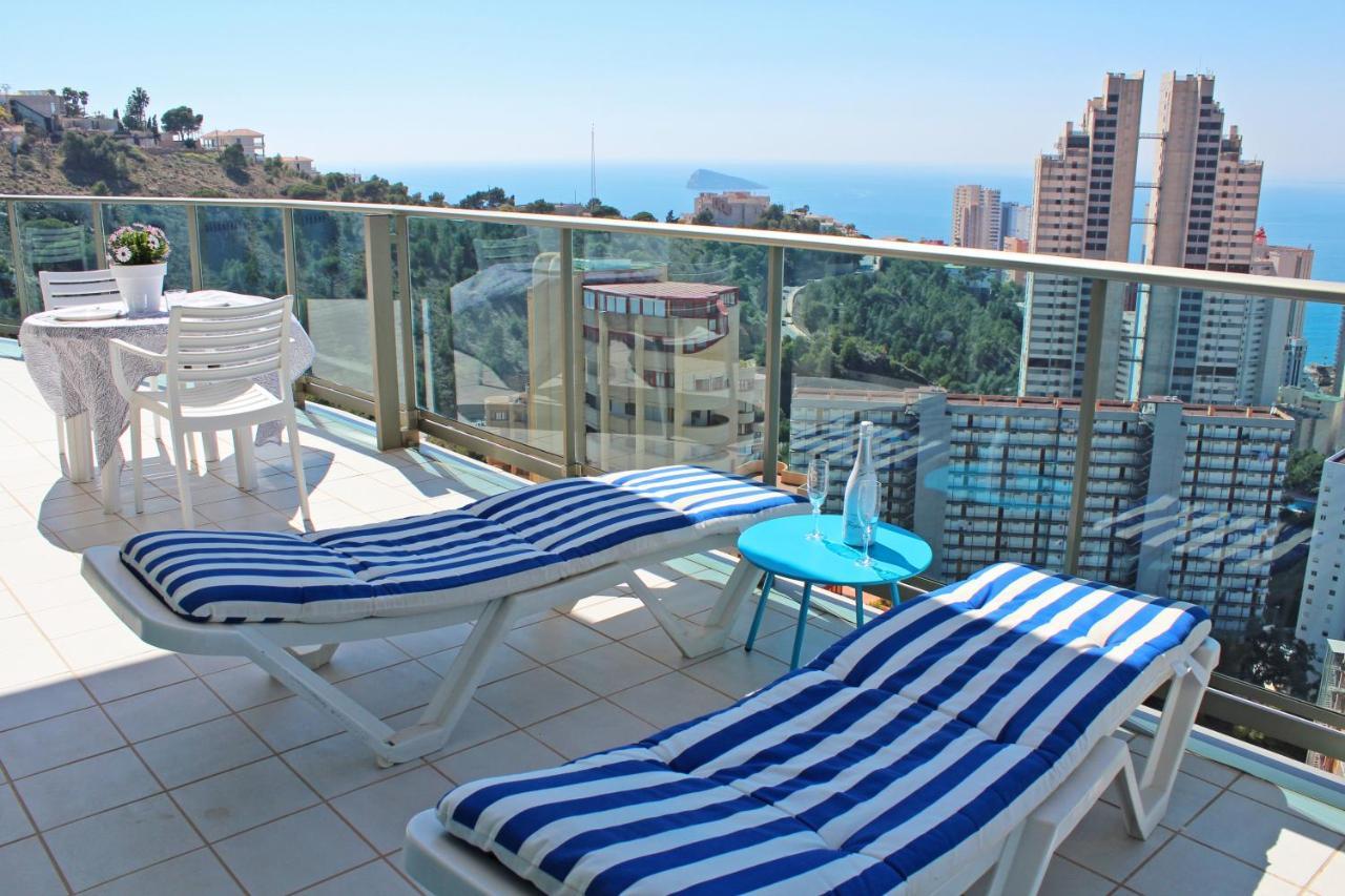 Skyline 20 Apartamento De Lujo Con Terraza Privada Y Vistas Al Mar Benidorm Bagian luar foto
