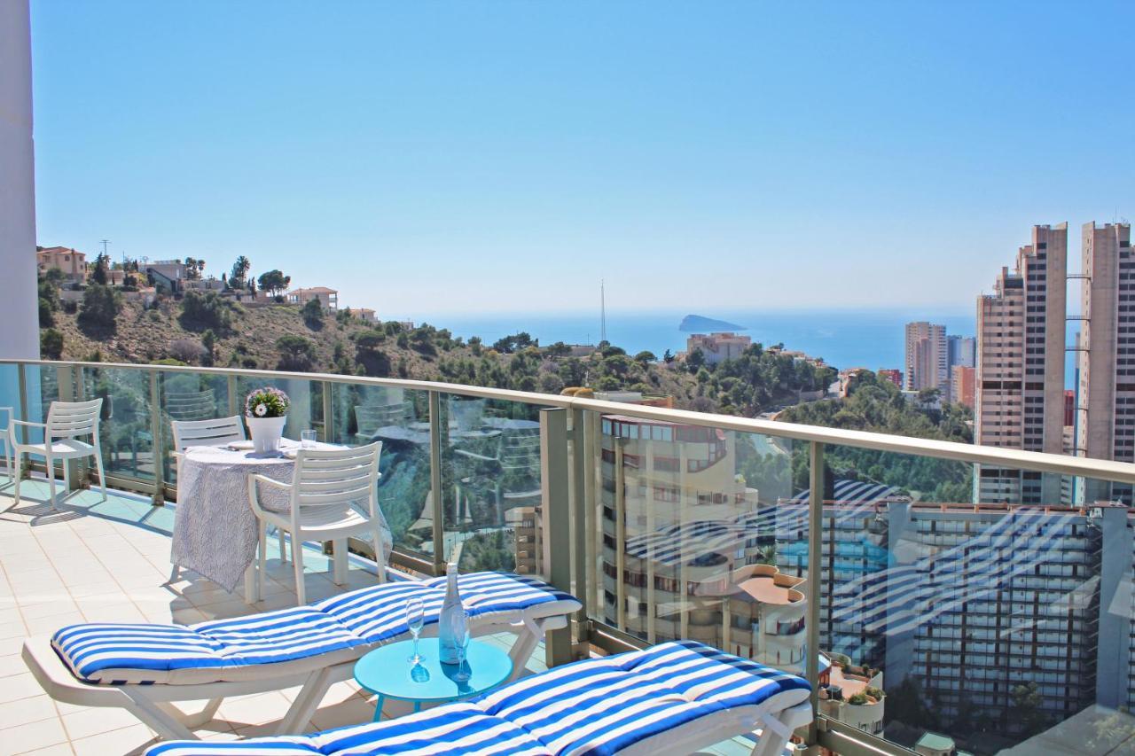 Skyline 20 Apartamento De Lujo Con Terraza Privada Y Vistas Al Mar Benidorm Bagian luar foto